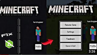 how to fix pause menu without using any application in Minecraft Pocket edition//Techstax Gamer// screenshot 5