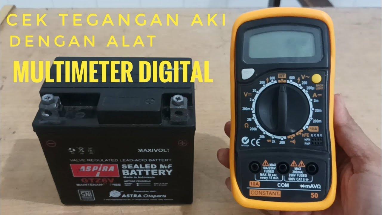 Cara Cek Tegangan Aki Motor / Cek Voltase Aki - YouTube