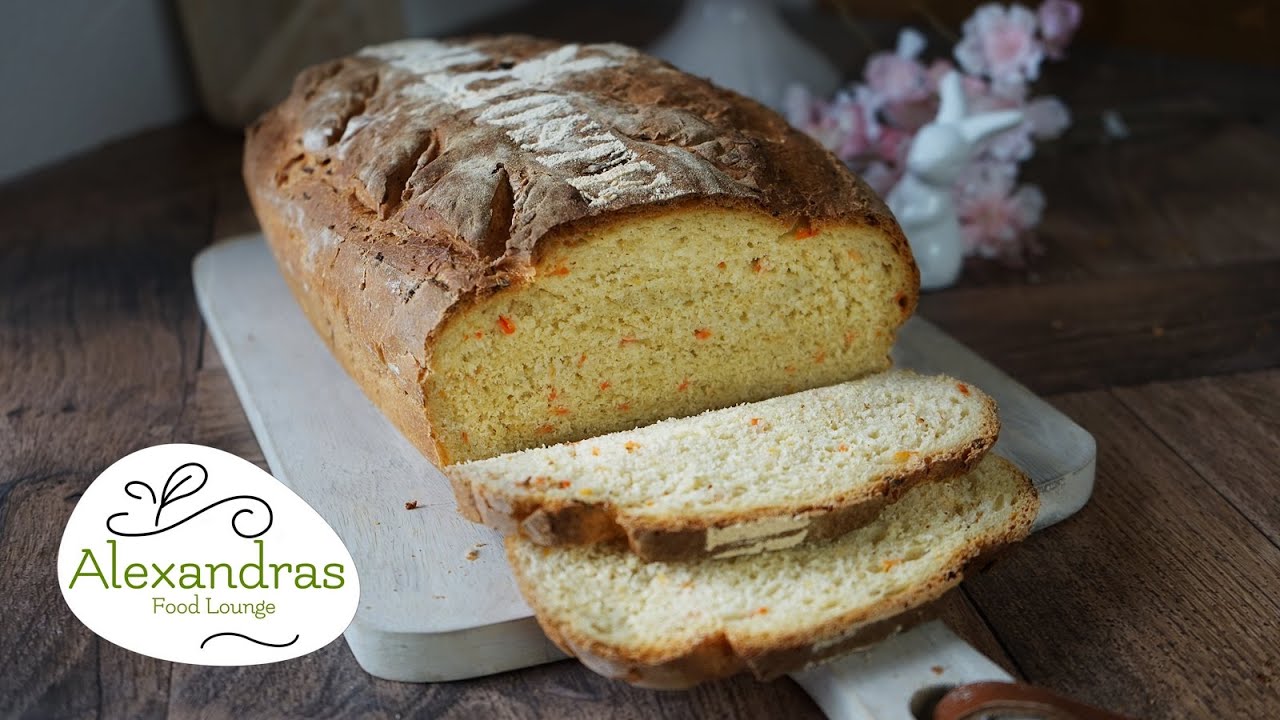 Einfaches Karotten Quark Brot #osterrezepte#brotrezepte