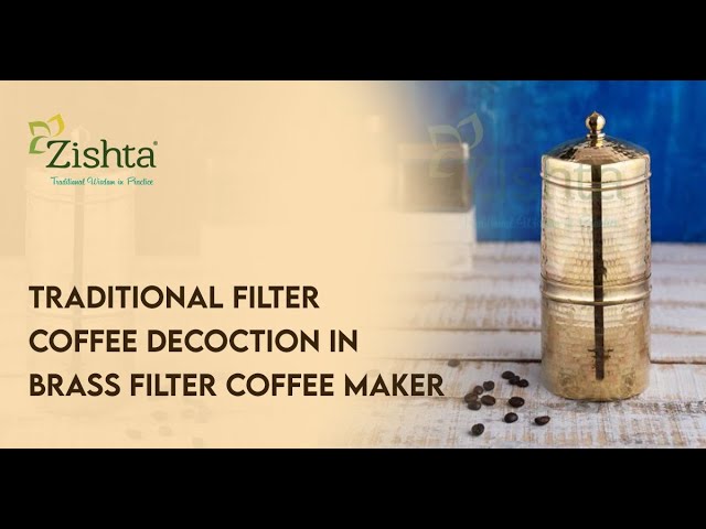 Traditional Filter Coffee Maker, Brass,Indian Drip Sytle Decoction