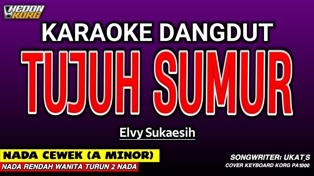 TUJUH SUMUR KARAOKE - NADA WANITA ( ELVY SUKAESIH )