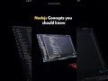 Nodejs Concepts You Must Know🧑‍💻#shorts #coding #programming #ytshorts #nodejs #tutorial #code