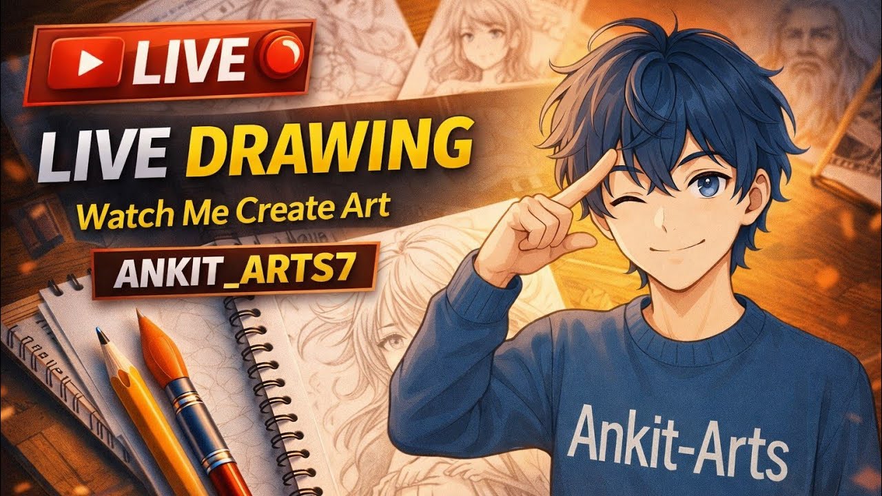 Anime DRAWING🎨 Ankit_Arts is live - YouTube