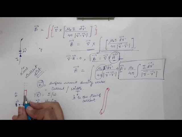 Lecture 32 | 2nd Sem | Magnetic vector potential for Surface & Volume current distribution