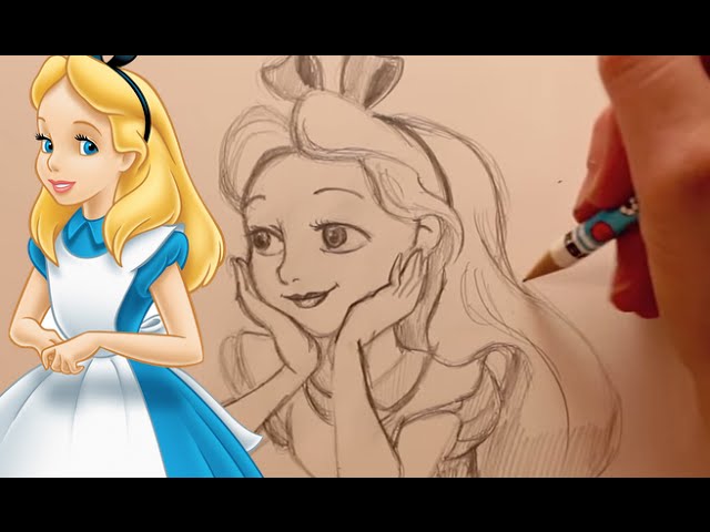 How to Draw Alice in Wonderland - Really Easy Drawing Tutorial