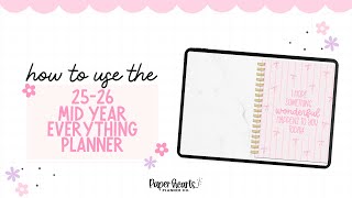 25 - 26 Mid Year Everything Digital Planner Tutorial