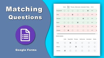 How to make matching questions in google forms