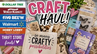 Craft Haul Finds: Dollar Tree, World Market, Five Below, Walmart, Hobby Lobby &amp; Thrift Store