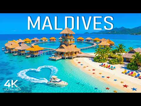 Maldives 🇲🇻 4K Travel Video | Turquoise Lagoons, White Sand Beaches and Overwater Villas