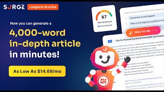 Details Generate a 4000 word in-depth article in minutes — with Longform AI Guide