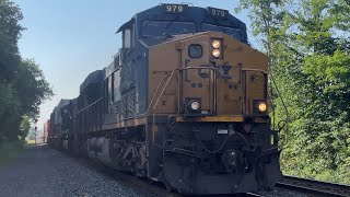 CSX #979 Leads I169 With A Awesome Crew Through Amsterdam With A Mac Trailing