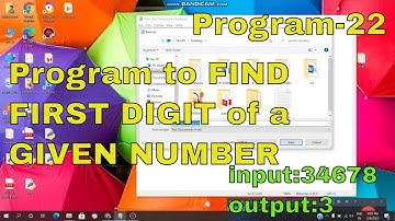 PYTHON:Write a program to FIND FIRST DIGIT of a GIVEN NUMBER/VL INFOTECH