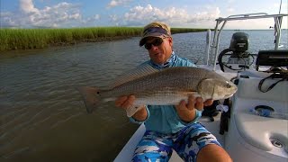 Charleston South Carolina Fishing for Oyster Bar Redfish and Floodtide