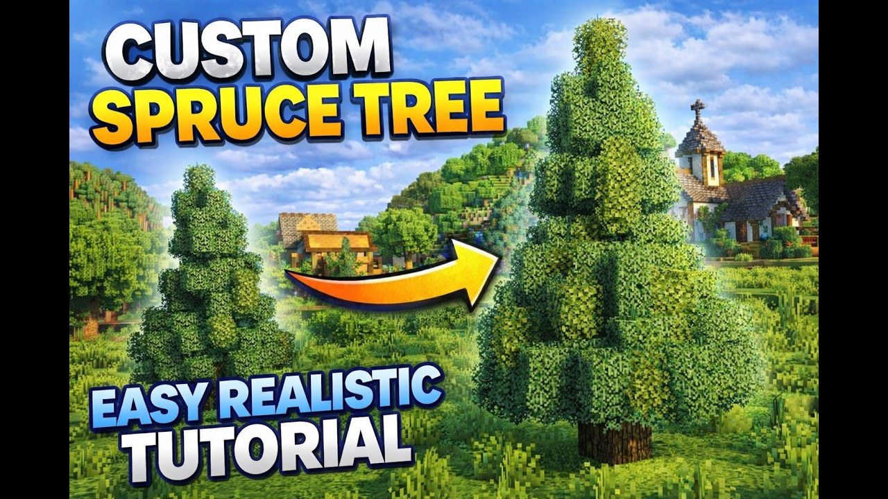How to Build Custom Spruce Trees in Minecraft (Easy Realistic Tutorial ...