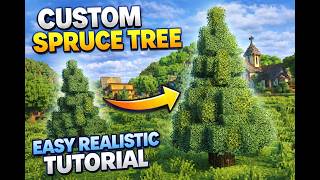 How to Build Custom Spruce Trees in Minecraft (Easy Realistic Tutorial)