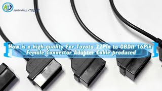 For Toyota 22Pin to OBDII 16Pin Female Connector Adapter Cable