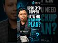 UPSC EPFO EO AO Topper Reveals Why a Backup Plan Matters | Interview Panel Can Tell