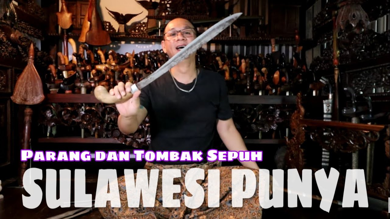 Kagum Melihat Parang dan Tombak Sepuh Senjata tradisional  Sulawesi Selatan,