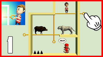 Pin Rescue Puzzle part 1 | Pin Rescue Pull the Pin game