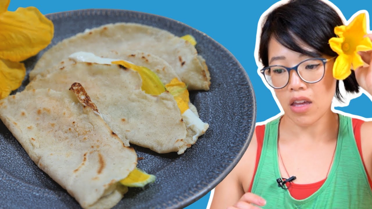 Pumpkin FLOWER Quesadillas -- Quesadilla de Flor de Calabasa | emmymade