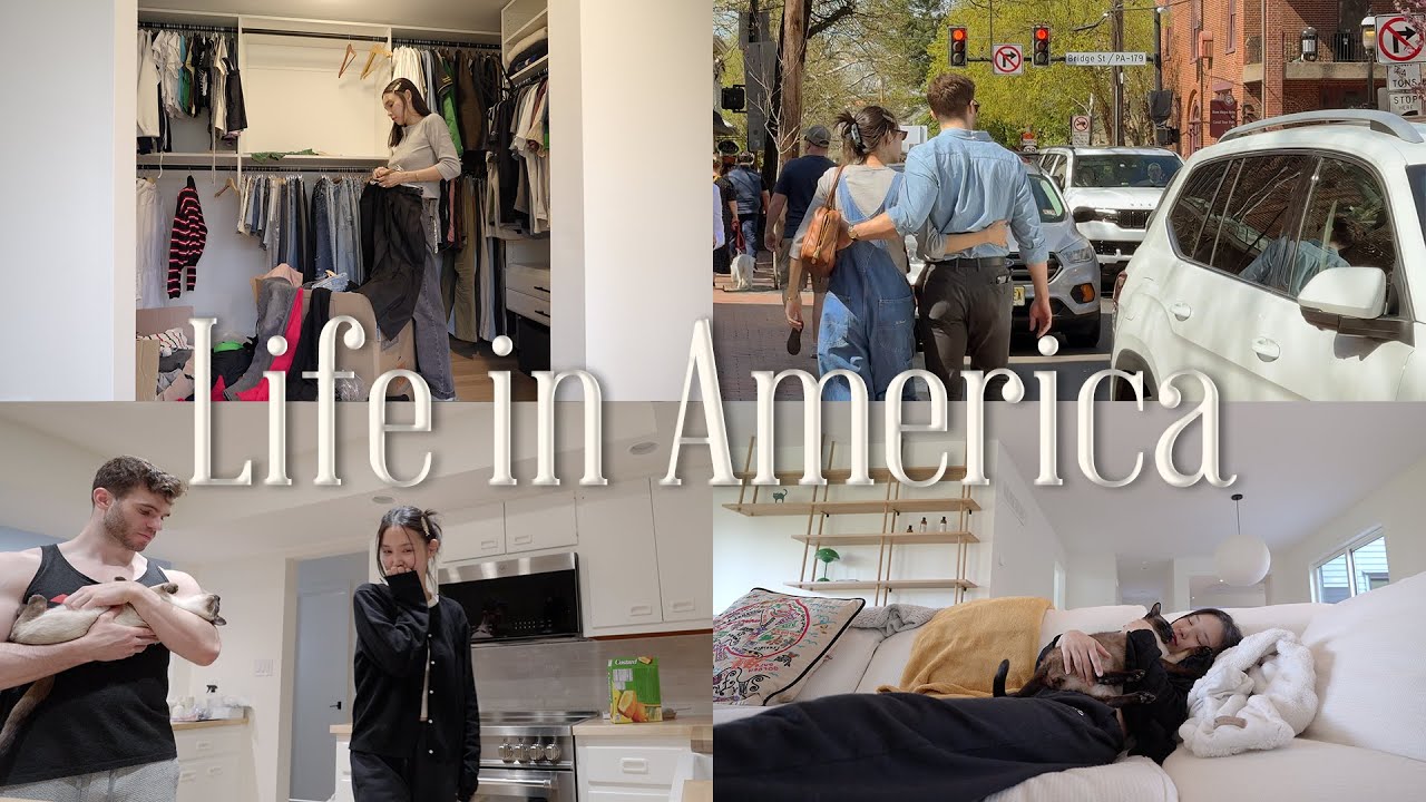 흐린 눈 3주 째.. 드디어 옷 정리 시작! 끝날 기미가 안 보이는 정리 지옥🔥 | 뉴욕에서 놀러 온 친구들 | 주말 옆 동네 나들이 | 한국에서 온 택배 뜯기📦