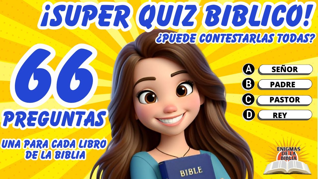 SUPER QUIZ BIBLICO TODA LA BIBLIA - ¿PUEDES CONTESTARLAS TODAS? - PREGUNTAS BIBLICAS  TEST BIBLICO