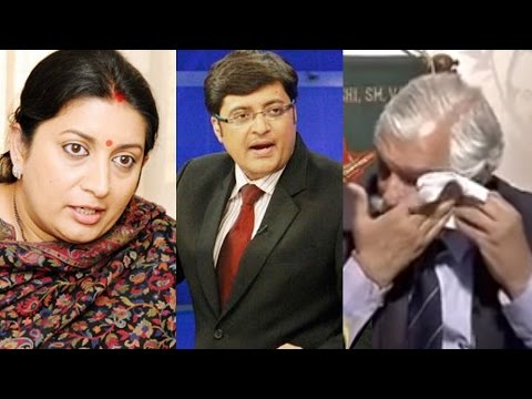 Smriti Irani Calls To Support Gen G D Bakshi After He Cries On Newshour Debate