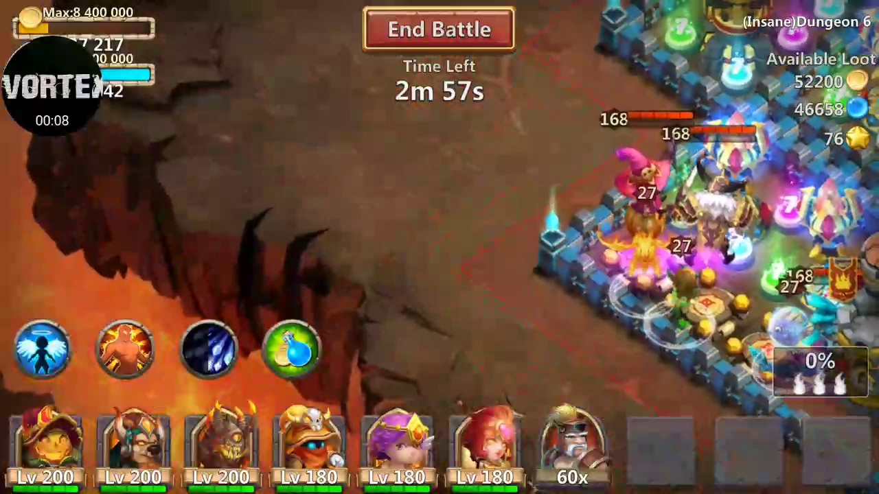 Castle clash insane dungeon 6-9