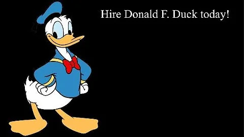 Hire Donald Duck today!