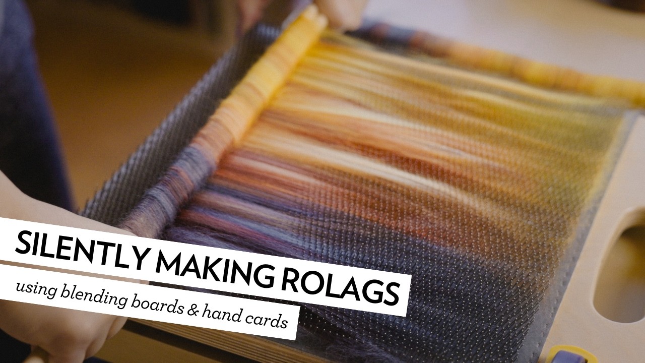 Silently making rolags for spinning // with a blending board and hand cards