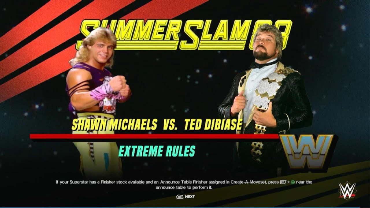 Full Match: Shawn Michaels vs Ted DiBiase  IC title Tournament 1st round WWE 2k24