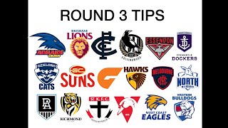 Round 3 AFL Tips 2023 | + Margin Comp