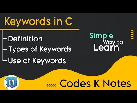 what is keywords in c language