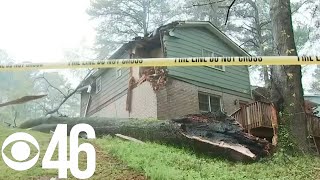 Tree crushes homes in DeKalb County