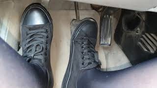 Driving & Pedal Pumping in Black Sneakers PREVIEW