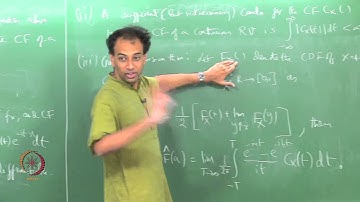 Mod-01 Lec-41 CHARACTERISTIC FUNCTION – 2