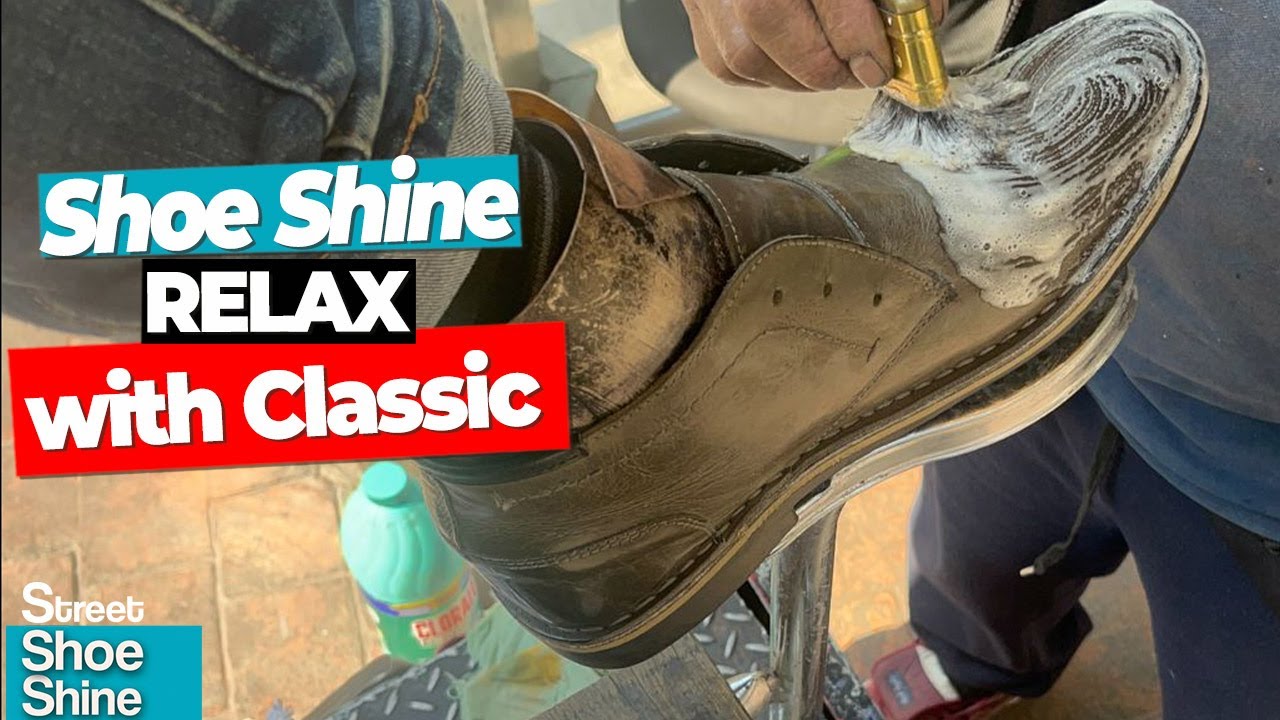 How do you POLISH brown shoes? 👞 Shoe POLISH ASMR Shoe Shine CLASSIC