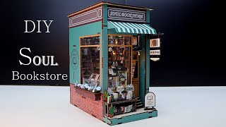 DIY Miniature Dollhouse Kit l Soul Bookstore l 소울 북 스토어 l booknook l 미니어처 miniature 쉽게 만들기