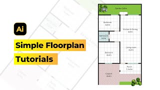How to Make a simple Floorplan design - Adobe Illustrator Tutorials
