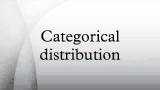 Categorical distribution