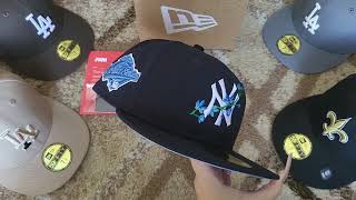 CURVE NEW ERA 59FIFTY MLB NEW YORK YANKEES SIDE PATCH BLOOM NAVY / SKY BLUE UV FITTED CAP