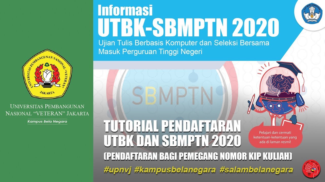 Tutorial Pendaftaran UTBK dan SBMPTN 2020 (Pendaftaran