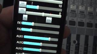 Android and Yamaha 01V digital mixing console directly connected for remote control