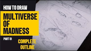 How to draw Doctor Strange & Scarlet Witch | Madness of Multiverse Sketch Tutorial | Outline  part1