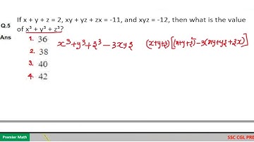 If x + y + z = 2, xy + yz + zx = -11, and xyz = -12, then what is the value of x³ + y³ + z³?