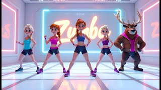Zumba for Kids with Elsa & Anna 💃 | Fun Frozen Dance Workout
