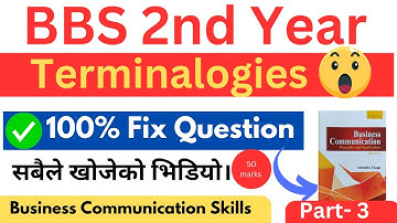 Crack😱😱 bbs 2nd year business communication || bbs 2nd year business communication terminology