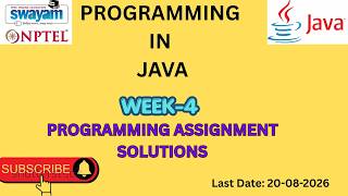 NPTEL Programming in Java – Week 4 Assignment Solutions