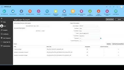Create Implementation User in Oracle Fusion