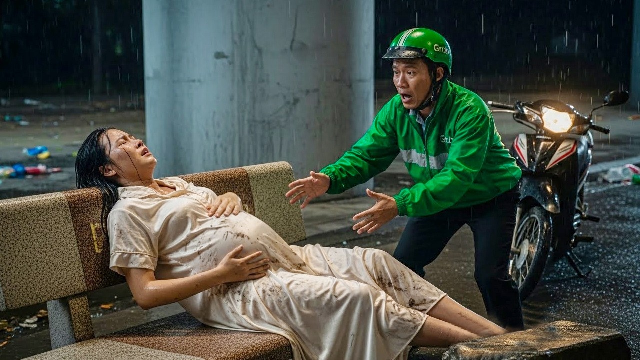 Trú Mưa Dưới Gầm Cầu, Anh Xe Ôm Cứu Giúp Thai Phụ Giữa Đêm Lạnh, Không Ngờ Là Nữ Tỷ Phú Bị Hãm Hại